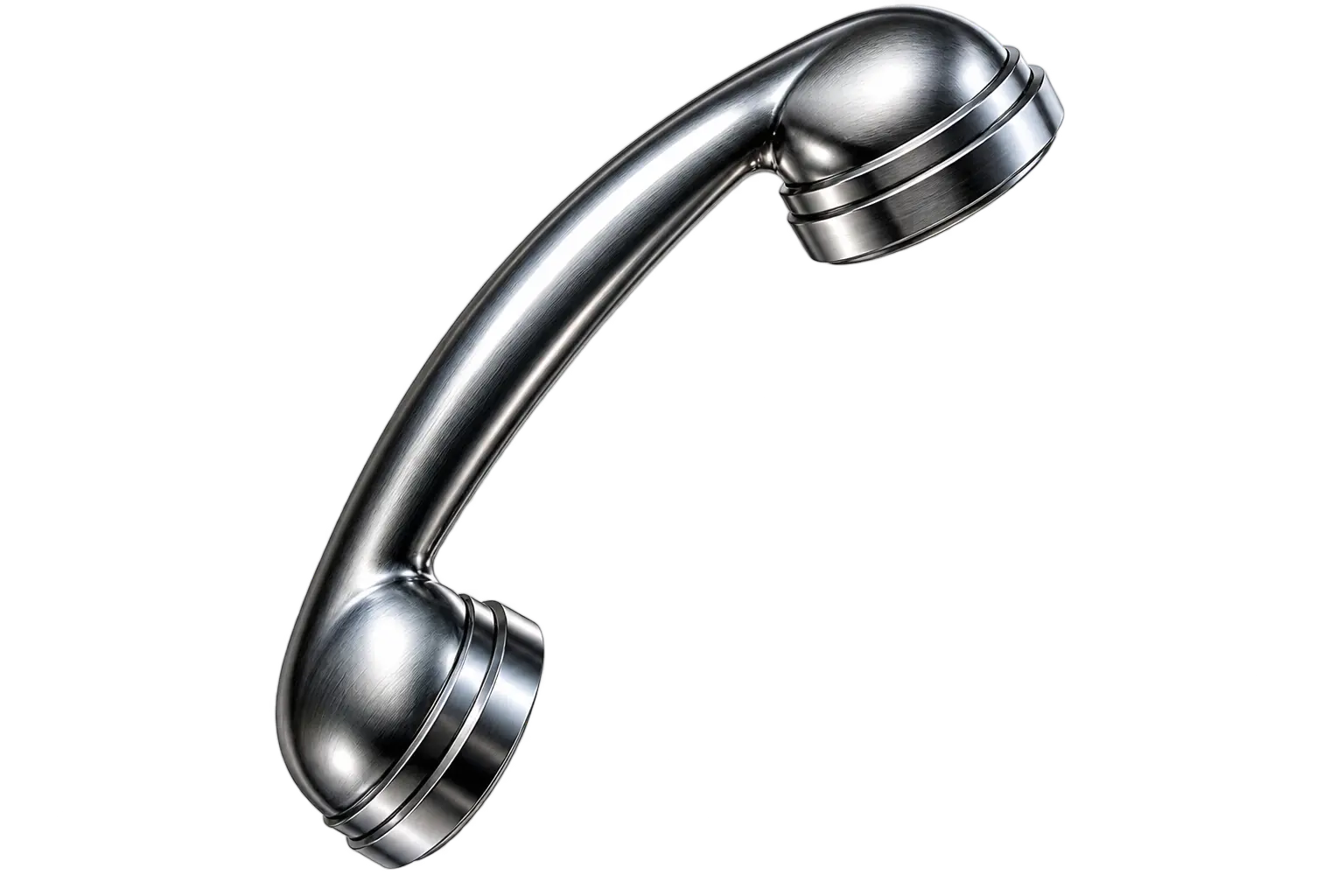 Machined metal telephone handset component